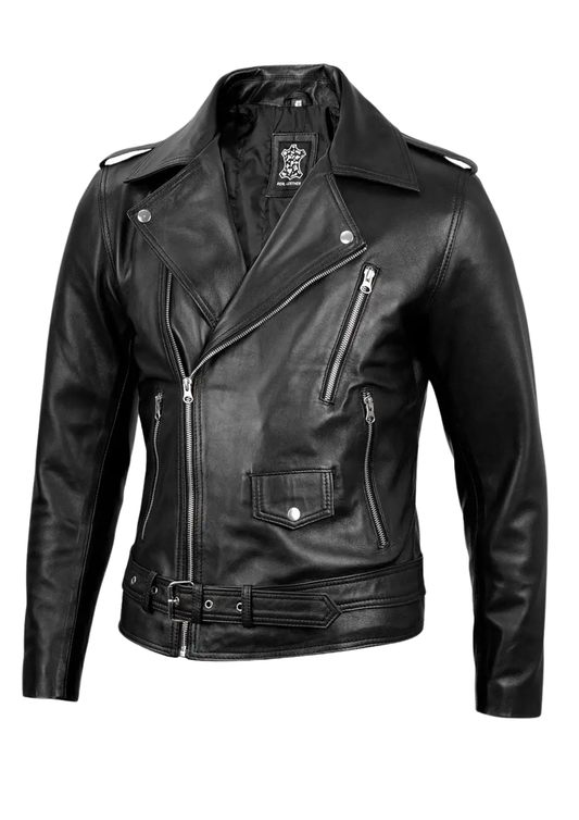 Biker Black Leather Jacket