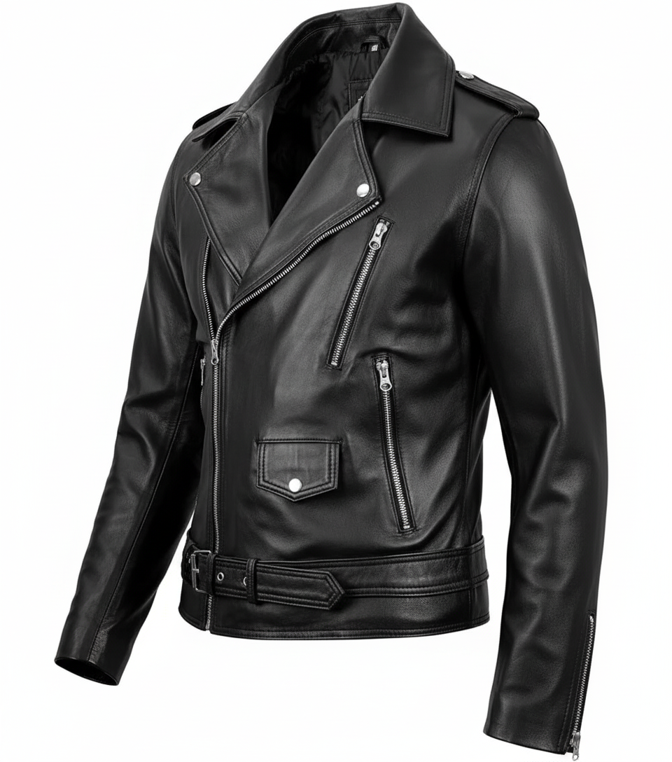 Biker Black Leather Jacket
